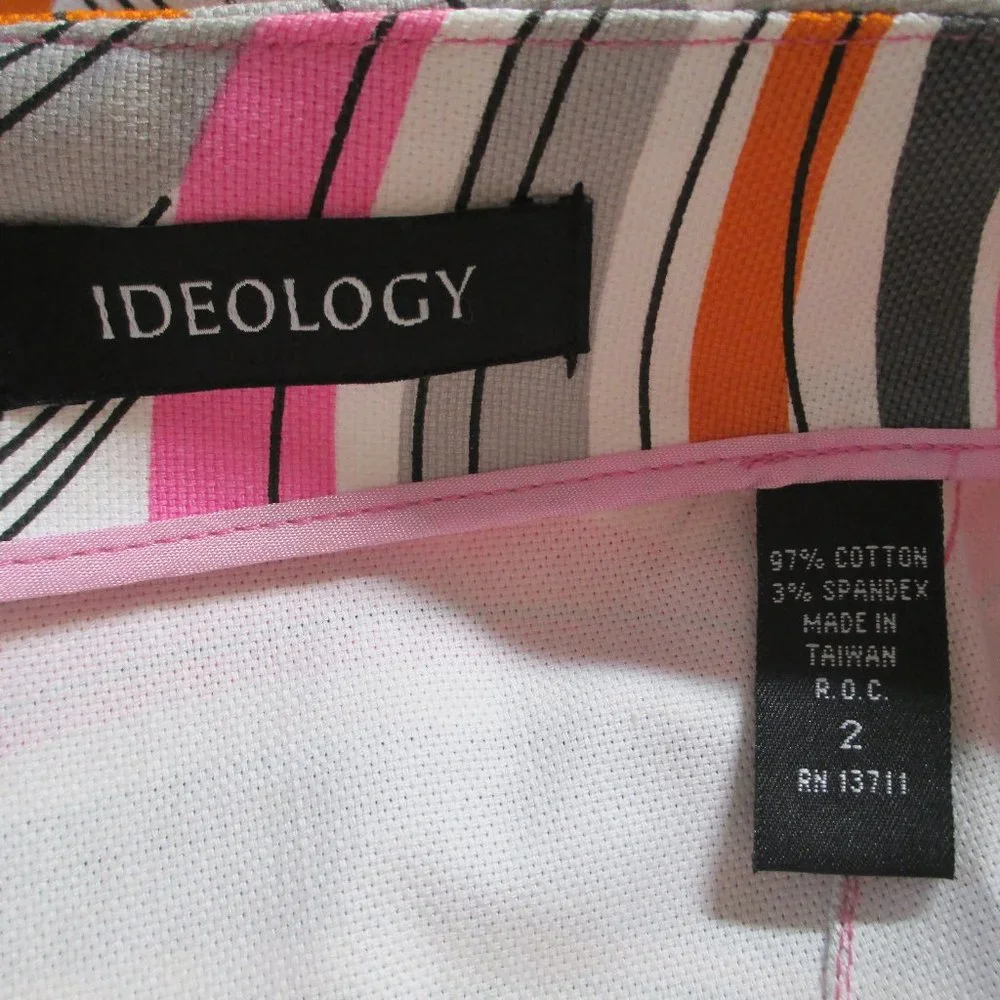 Ideology Pink Orange Floral Pencil Skirt Size 2